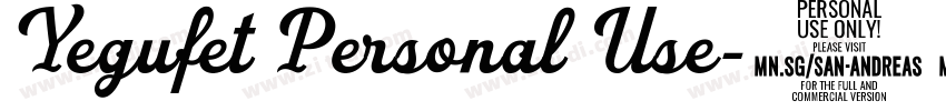 Yegufet Personal Use字体转换